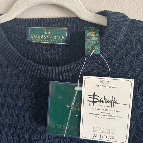 Vintage Embassy Row 100% merino wool New with tags size large - Picture 3 of 4